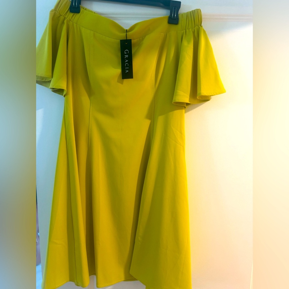 Yellow Off-Shoulder Dress